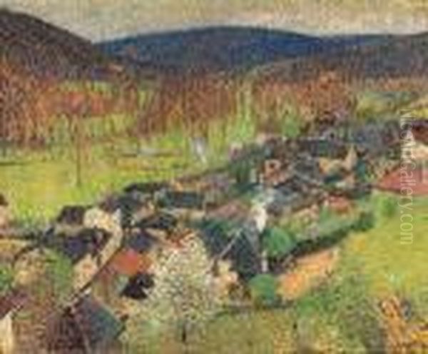 Vue De Labastide Du Vert Oil Painting by Henri Martin