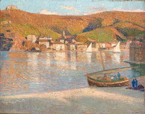 Voiliers Dans Le Port De Collioure Oil Painting by Henri Martin