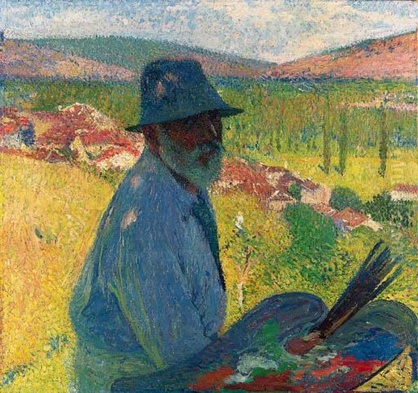 Autoportrait A La Bastide-du-vert Oil Painting by Henri Martin