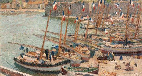 Le Quatorze Juillet Dans Le Port De Collioure
Signed 'henri Martin.' (lower Right) Oil Painting by Henri Martin