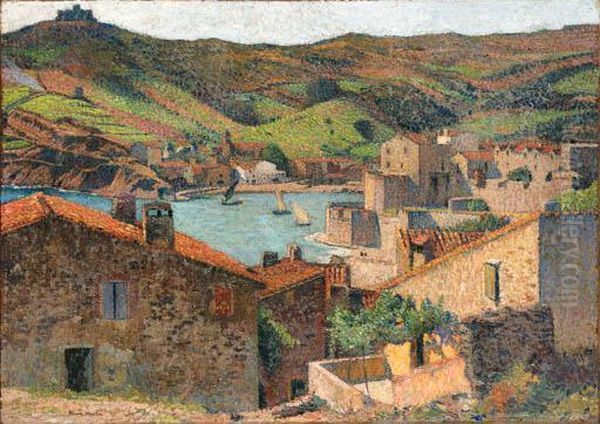 Vue Du Village, Le Port De Collioure Oil Painting by Henri Martin