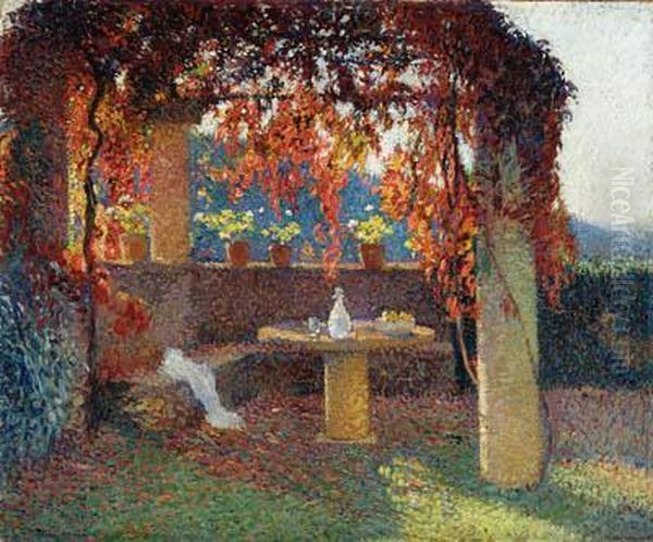 La Pergola (the Pergola) Oil Painting by Henri Martin