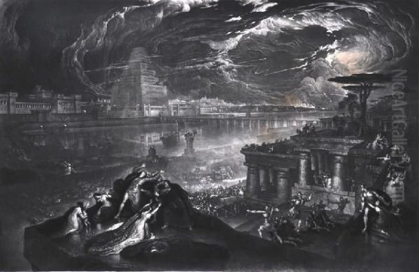 The Fall Of Babylon Oil Painting by John Martin