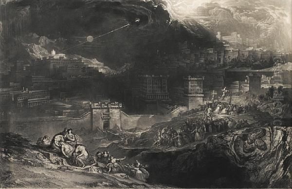 The Crucifixion Oil Painting by John Martin