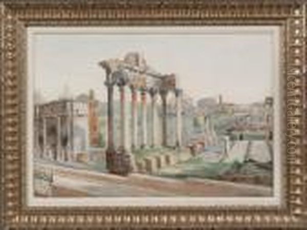 Roman Forum Oil Painting by John Martin