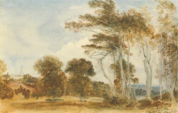 Richmond Park, London Oil Painting by John Martin