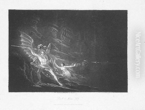 Milton's Paradise Lost (campbell C.w.50-73) Oil Painting by John Martin