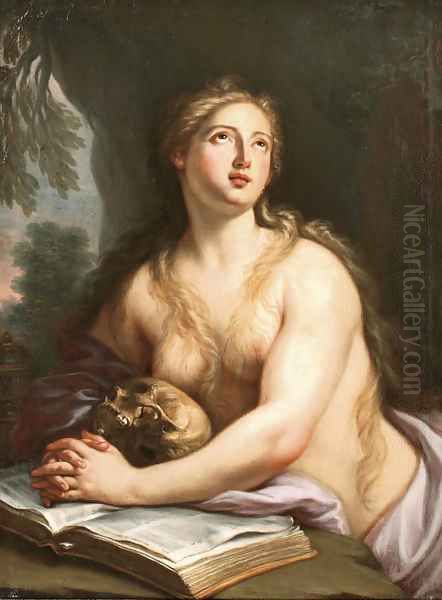 The Penitent Saint Mary Magdalene Oil Painting by Girolamo Pesci