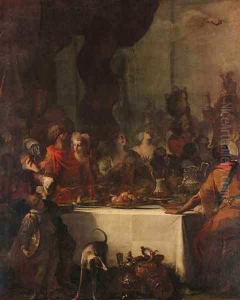 Belshazzar's Feast Oil Painting by Giovanni Battista Piazzetta