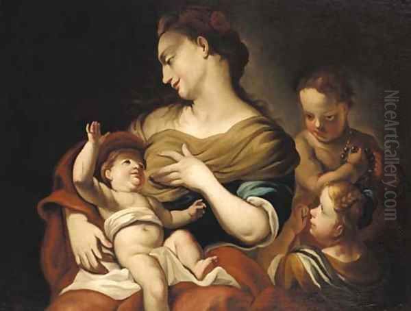 Charity Oil Painting by Giovanni Battista Piazzetta