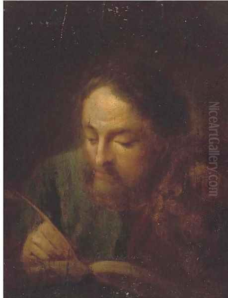 Saint Luke Oil Painting by Giovanni Battista Piazzetta