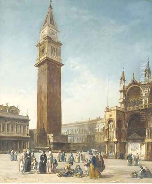 St. Mark's Square, Venice Oil Painting by Edward Prichett