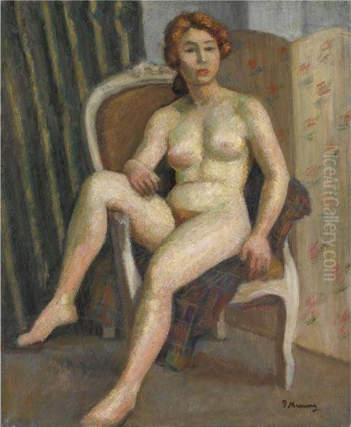 Nudo Oil Painting by Piero Marussig