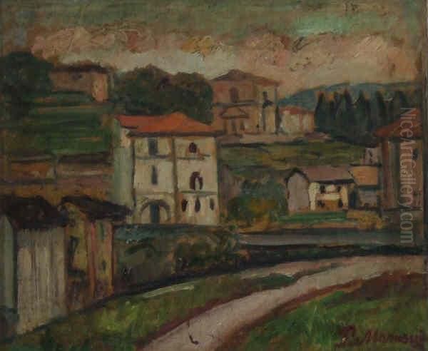 Paesaggio Oil Painting by Piero Marussig