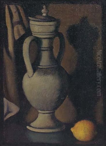 Natura Morta, (1925) Oil Painting by Piero Marussig