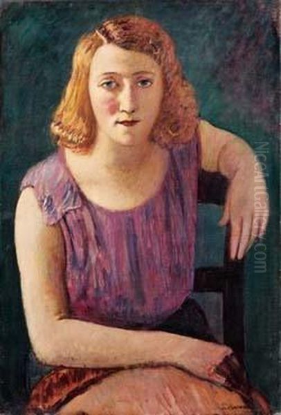 Fanciulla - (1931) Oil Painting by Piero Marussig