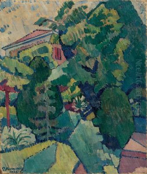 Villa A Trieste Oil Painting by Piero Marussig