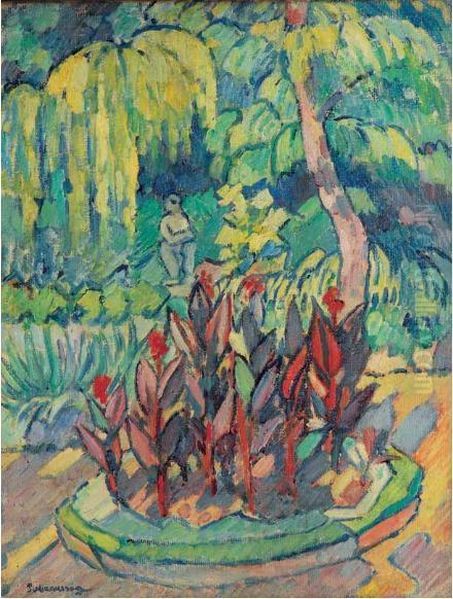 In Giardino Oil Painting by Piero Marussig