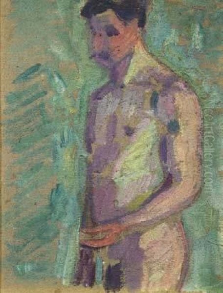 Nudo Maschile Oil Painting by Piero Marussig