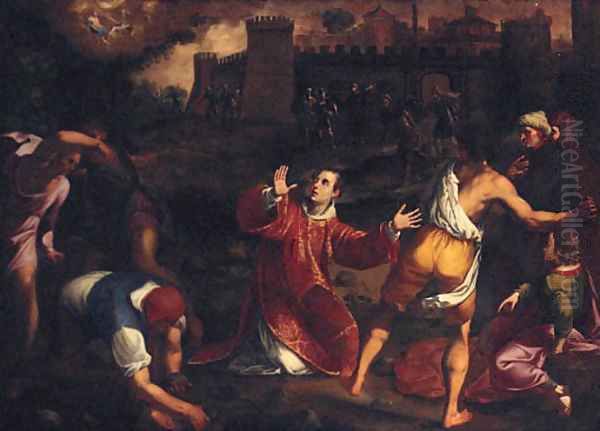 The Stoning of Saint Stephen Oil Painting by Gregorio Pagani