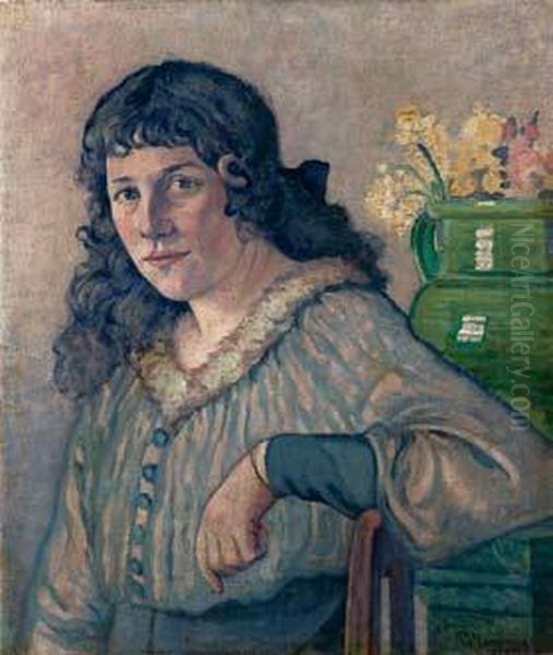 Figura Femminile - 1915 Oil Painting by Piero Marussig