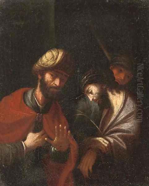 Christ before Pilate Oil Painting by Mattia Pretti