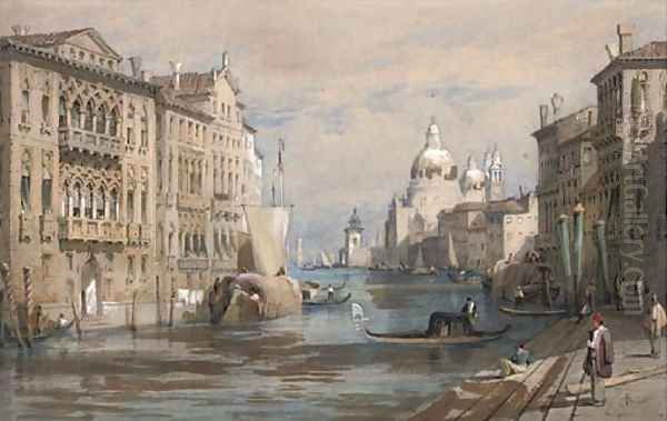 The Grand Canal Oil Painting by Samuel Prout