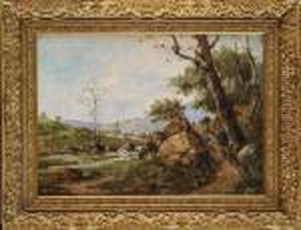 Paysage Anime Oil Painting by Gustave Mascart