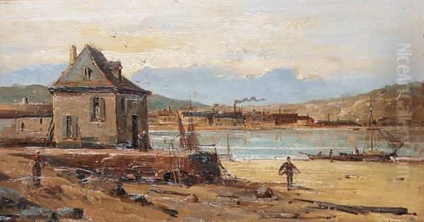 Maison Dominant Le Petit Port Oil Painting by Gustave Mascart