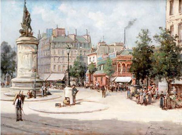 Place Moncey, Paris Oil Painting by Gustave Mascart