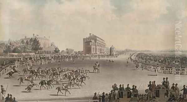 Doncaster races, St. Leger, by Smart and Hunt Oil Painting by James Pollard