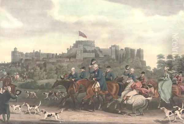 His Majesty King George III returning from hunting, by M.Dubourg Oil Painting by James Pollard