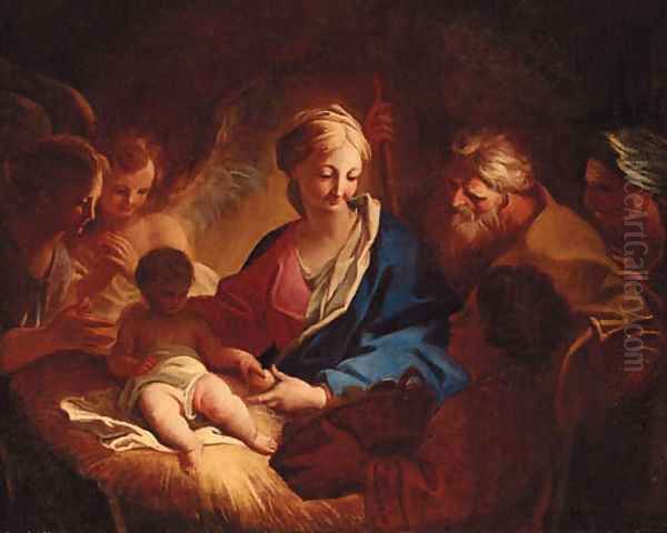 The Adoration of the Shepherds Oil Painting by Andrea Pozzo