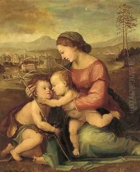 The Madonna and Child with the infant St. John the Baptist Oil Painting by Fra Bartolommeo della Porta