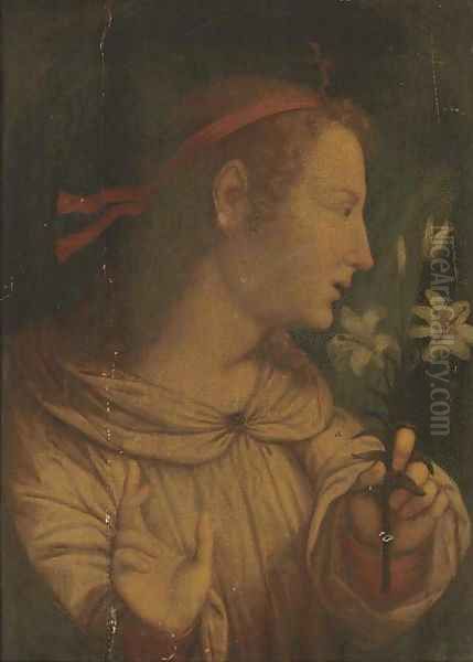 The Angel of the Annunciation Oil Painting by Fra Bartolommeo della Porta