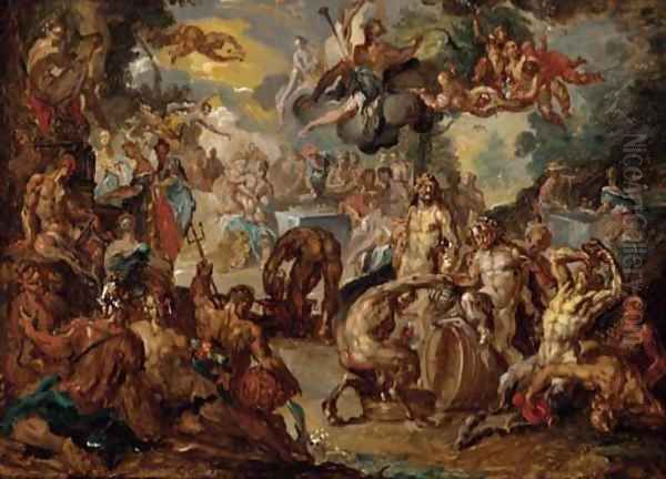 The Marriage of Peleus and Thetis Oil Painting by Johan Georg Platzer