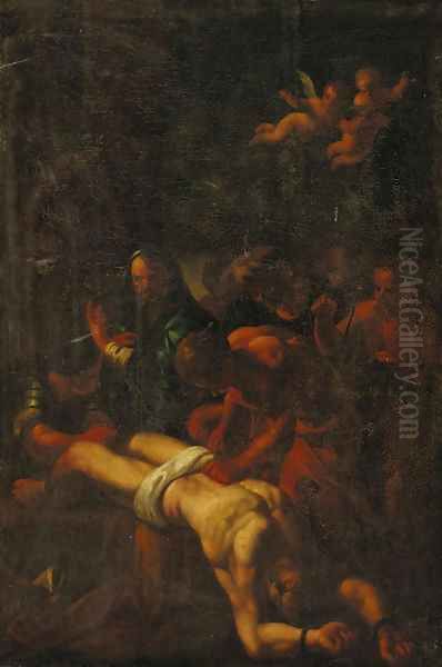 The martyrdom of Saint Erasmus 2 Oil Painting by Nicolas Poussin