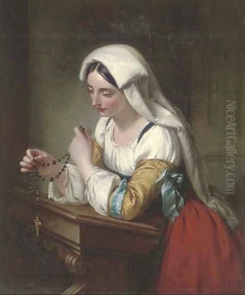 The rosary Oil Painting by Rederick Richard Pickersgill