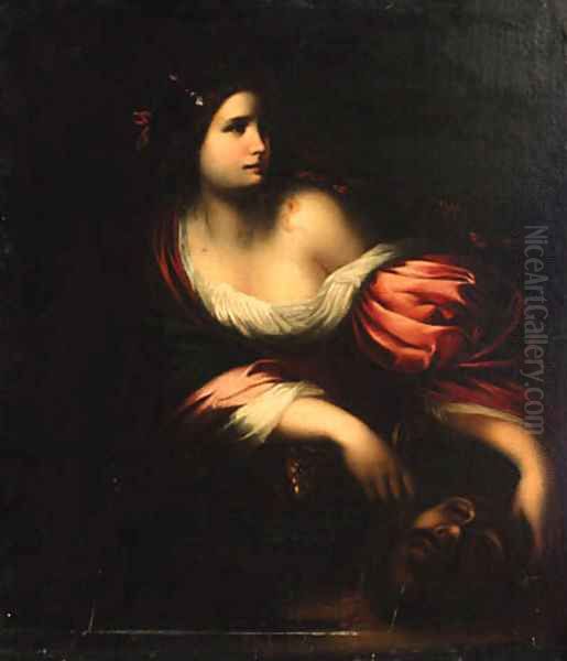 Judith with the head of Holofernes Oil Painting by Simone Pignoni