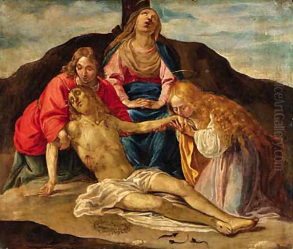 The Lamentation Oil Painting by Giovanni Battista Pozzo