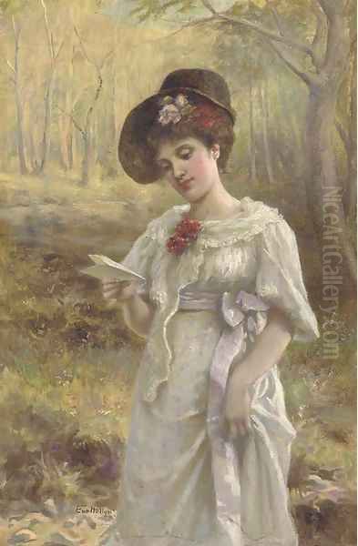 A girl in a lace mantilla Oil Painting by John Phillip