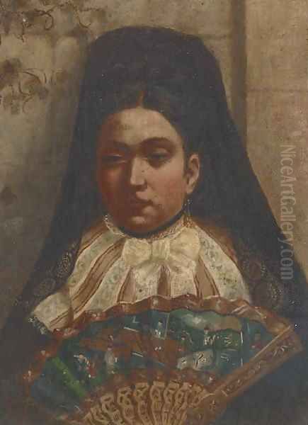 A Spanish maiden Oil Painting by John Phillip