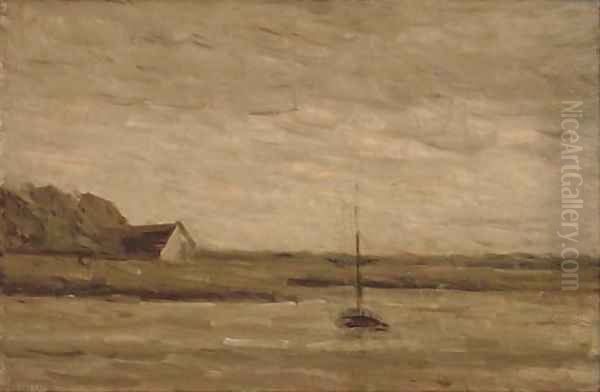 A tranquil estuary Oil Painting by Arthur Douglas Peppercorn