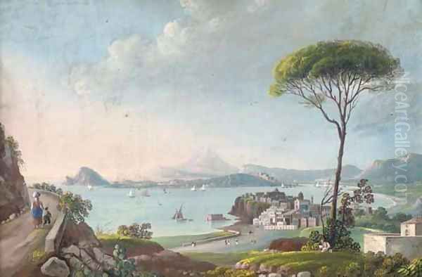 Il Golfo di Baja, Napoli Oil Painting by Francesco Pisante