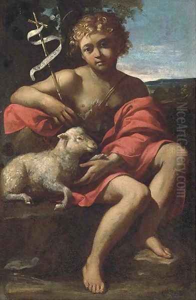 Saint John the Baptist Oil Painting by Giuseppe Pugli (Bastaro)