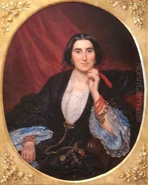 Portrait of Eugenie Roassal Tiranty Oil Painting by Raphael Pontremoli