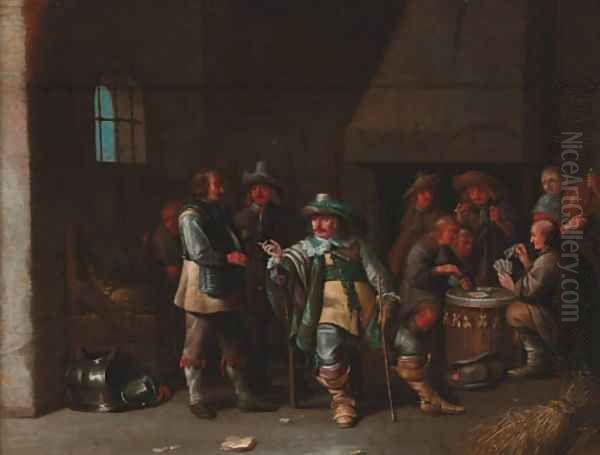 A guardroom interior Oil Painting by Anthonie Palamedesz(Stevaerts, Stevens)