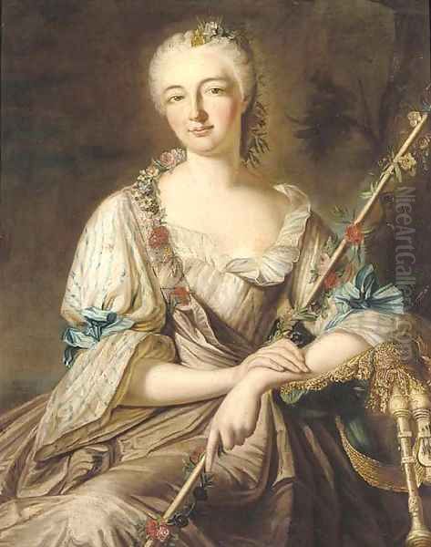 Portrait of a lady Oil Painting by Antoine Pense