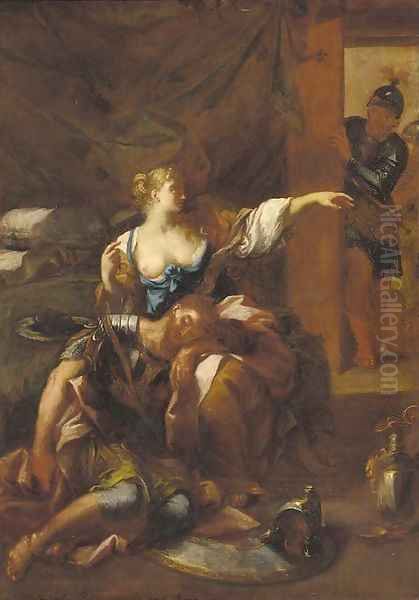 Samson and Delilah Oil Painting by Giuseppe Passeri