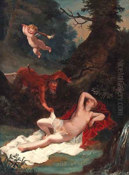 A Satyr spying on the sleeping Venus Oil Painting by Pierre-Paul Prud'hon